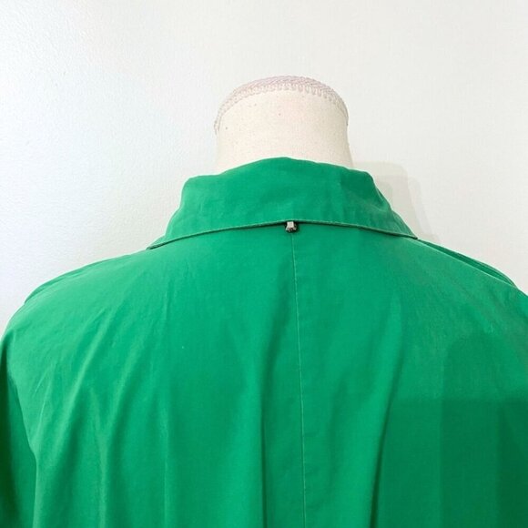 MARINA RINALDI SPORT GREEN COTTON-POPLIN DRESS - 16 - Picture 5 of 9